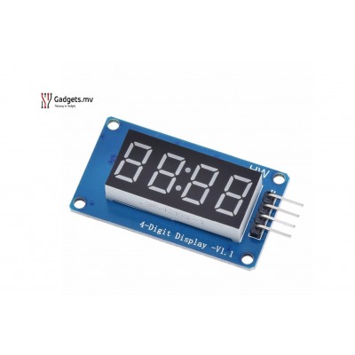 4-Digits 7-Segment Display Module with Clock - TM1637